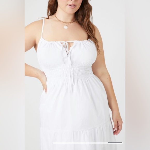 Forever 21 Plus Flounce Midi Dress 1X - Picture 5 of 6